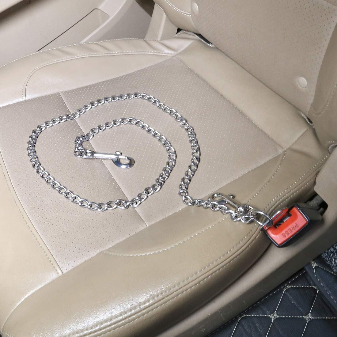 Mogoko Stainless Steel No chew Dog Car Seat Belt