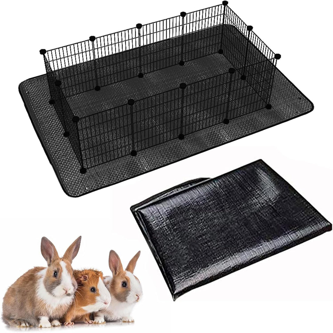 Oncpcare Waterproof Pet Playpen Mats for Rabbits 2 Pack, 59×39 in
