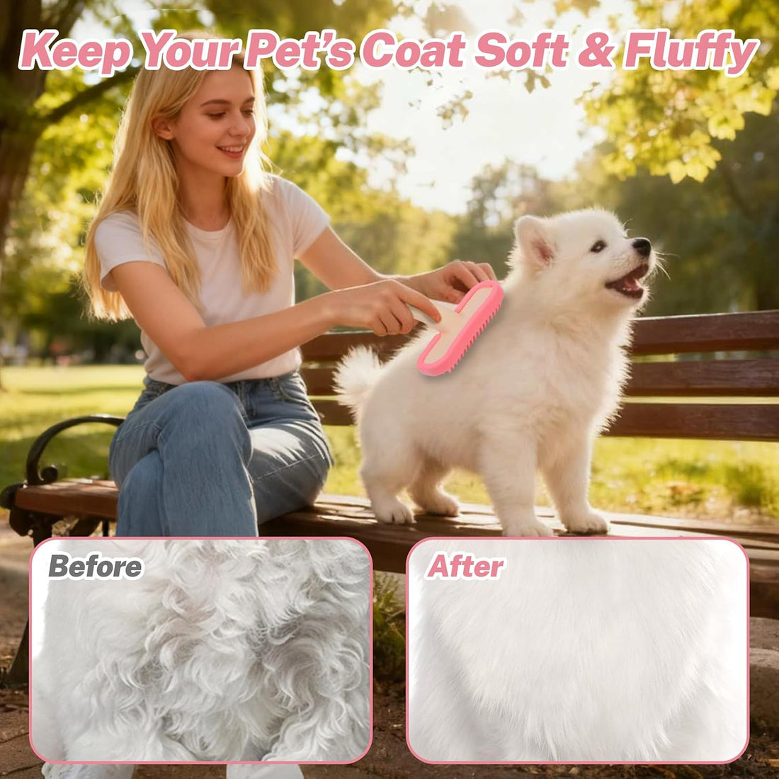 Bunny Brush, Soft Silicone Small Animal Brush, Short Hair Dog Brush