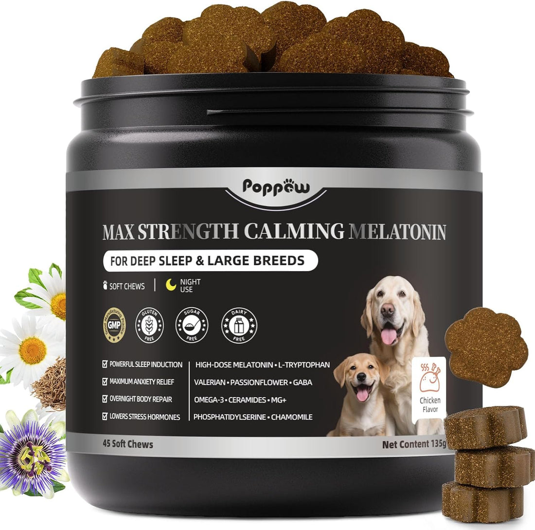 Melatonin for Dogs - Dog Calming Chews for Sleep & Emotional Support