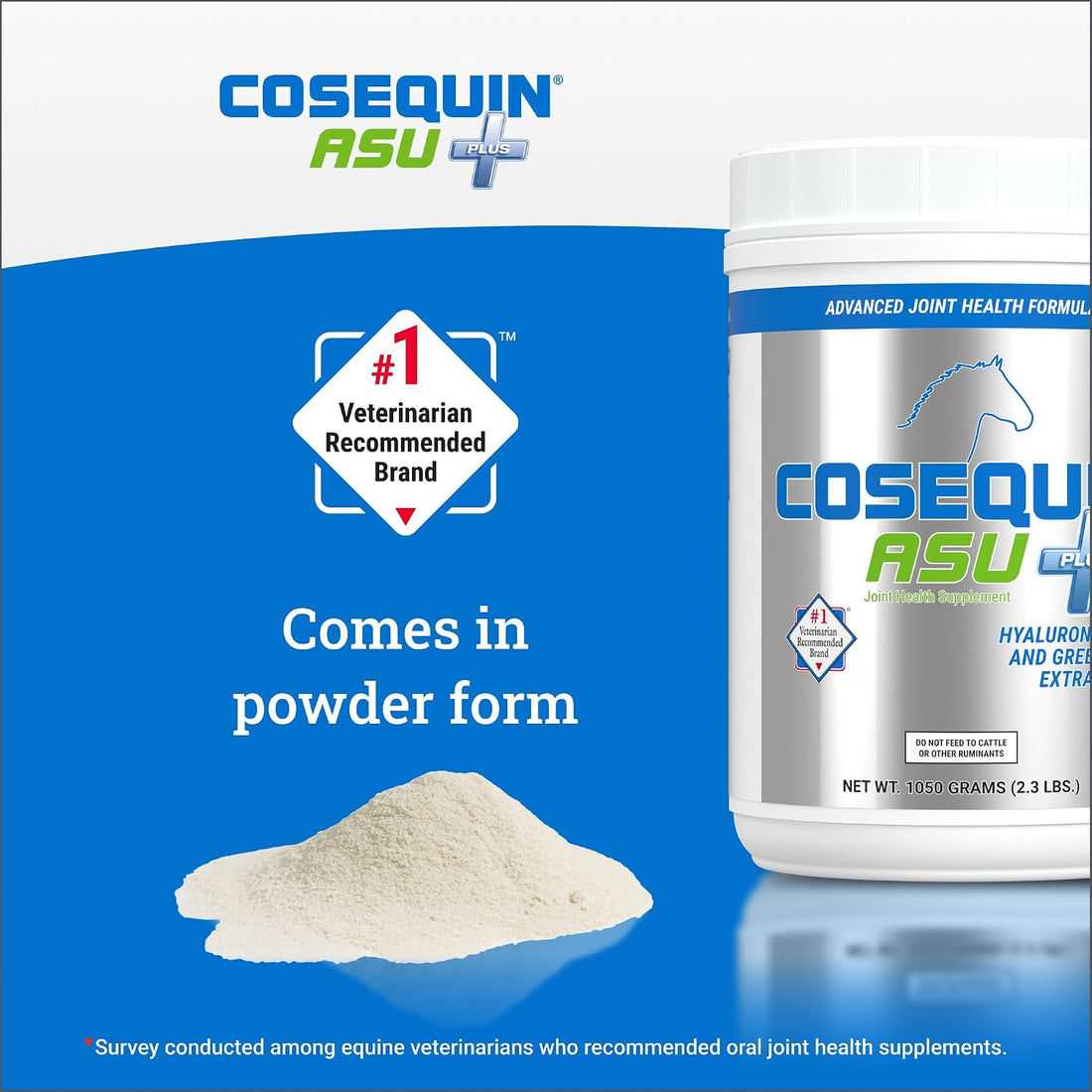 Nutramax Cosequin ASU Plus Joint Supplement for Horses, Powder, 1050g
