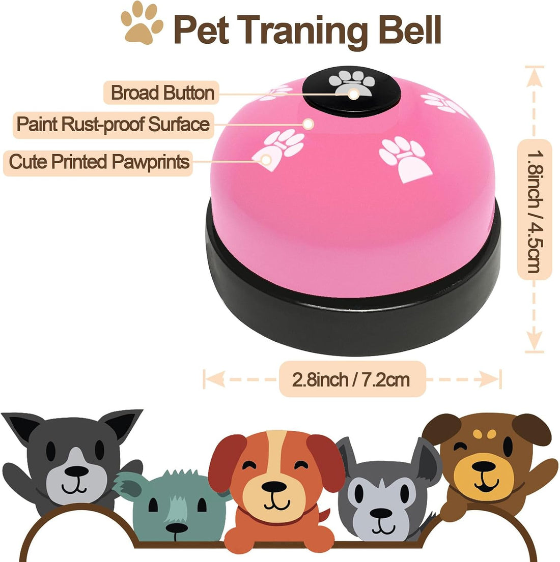 KEXIAVA 2 Pack Dog Door Bells Dog Doorbell to go Outside Puppy Train