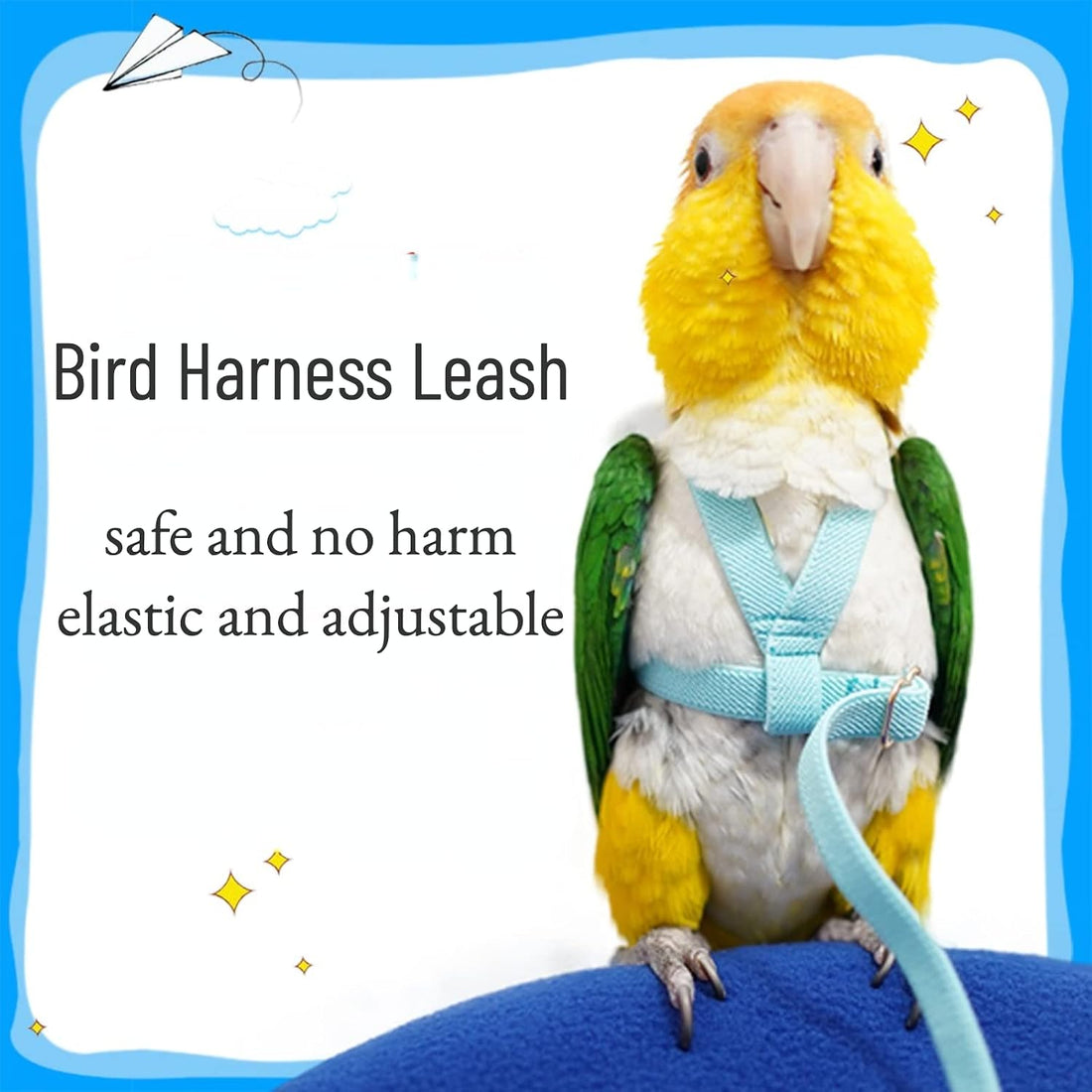 Pet Parrot Bird Harness Leash Adjustable Bird Flying Harness Traction