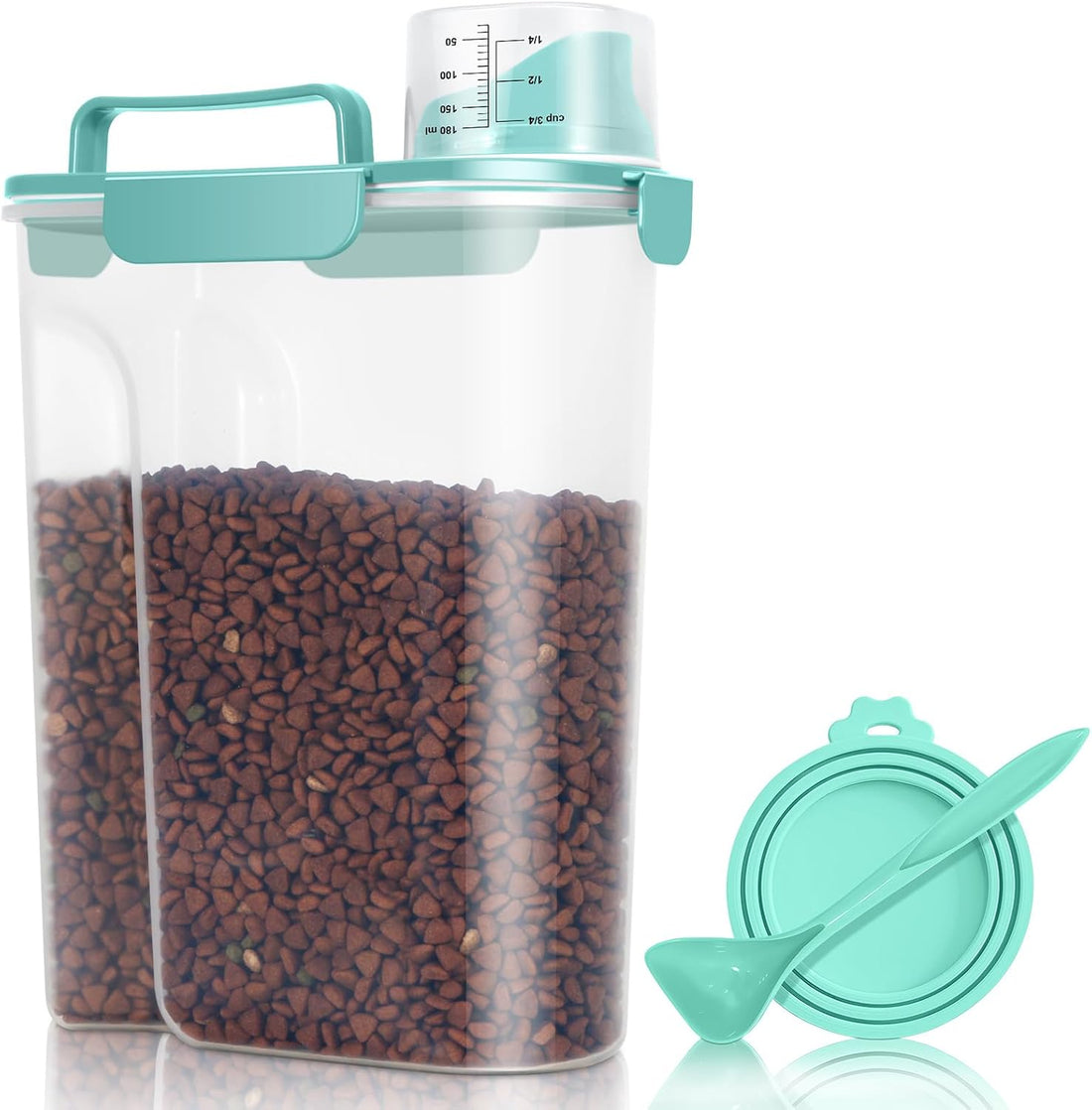 Pet Dog Cat Food Storage Container 5 to 7 lbs with Can Cover