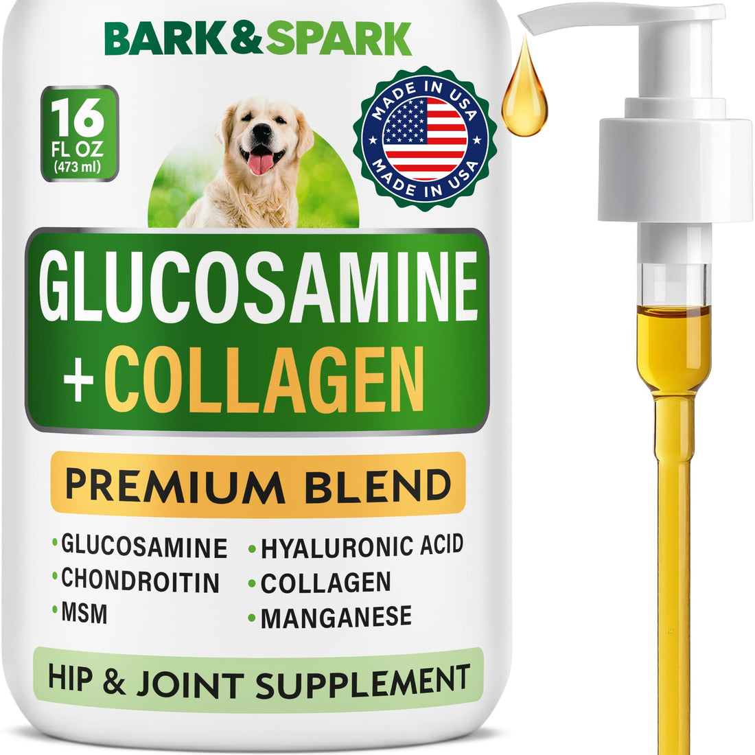 Liquid Collagen for Dogs w/Glucosamine Advanced Mobility Joint