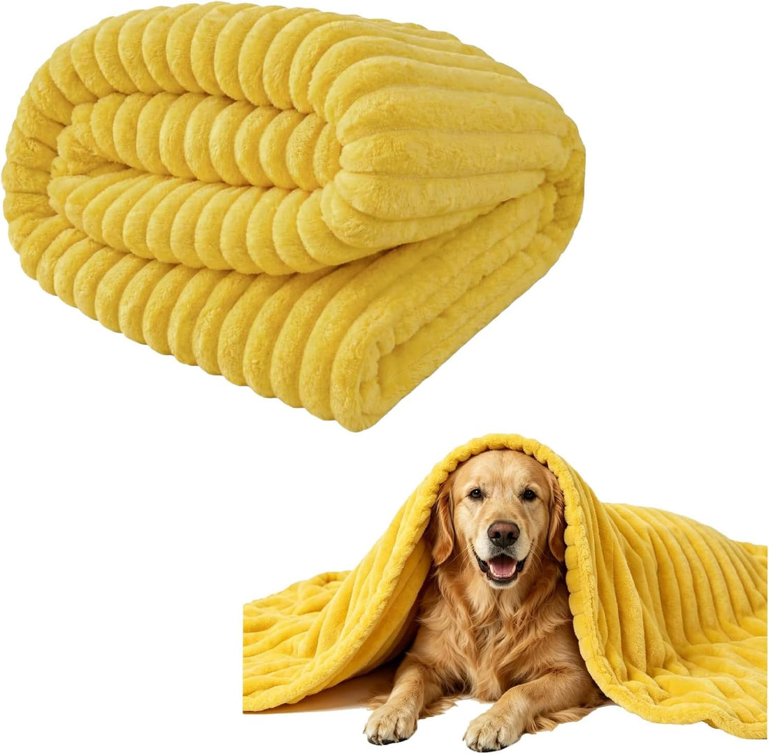 Yellow Dog Blanket, Emotional Support Blanket Yellow