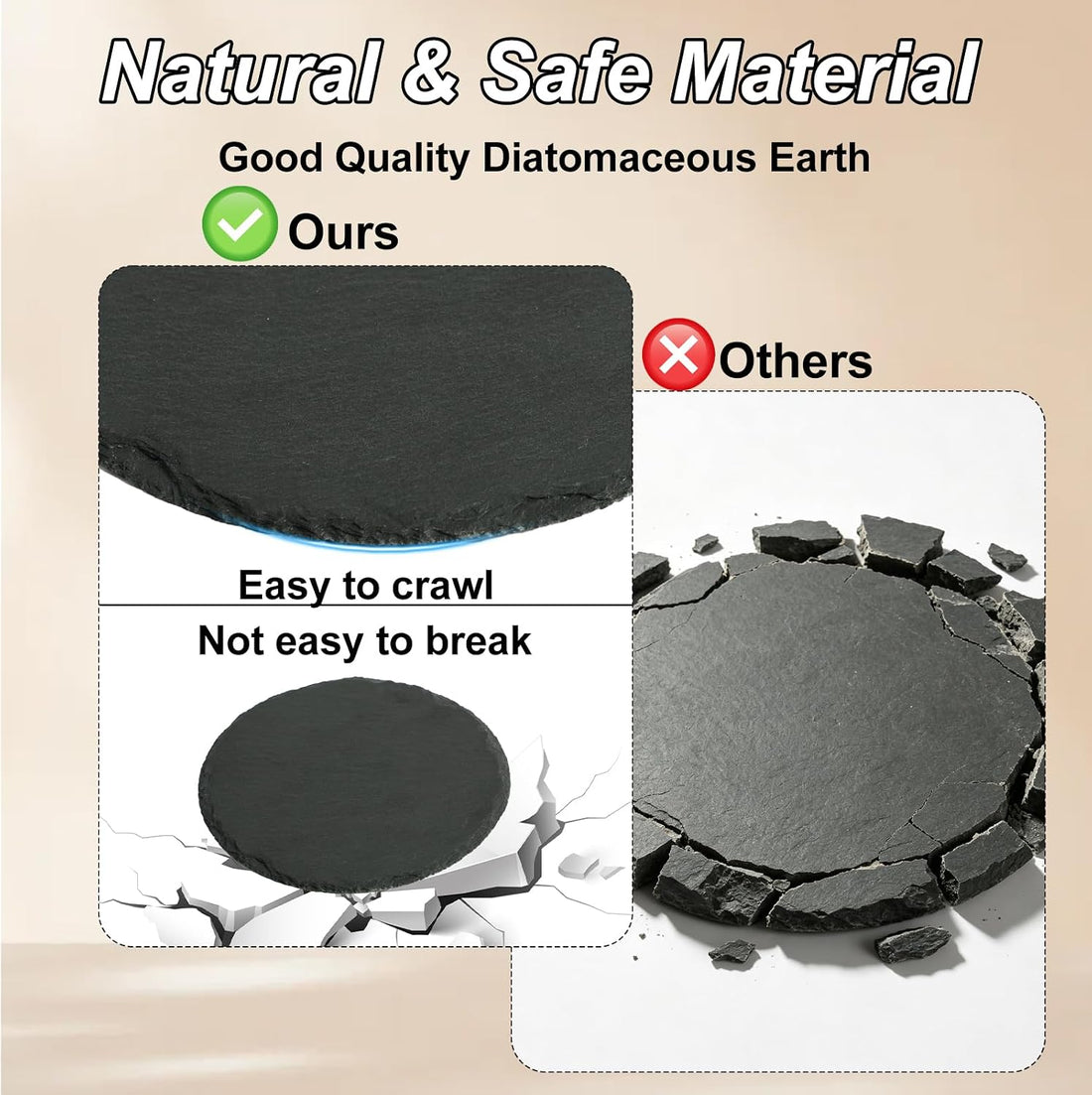 Reptile Tortoise Basking Slate Rocks Habitat Tiles Platform