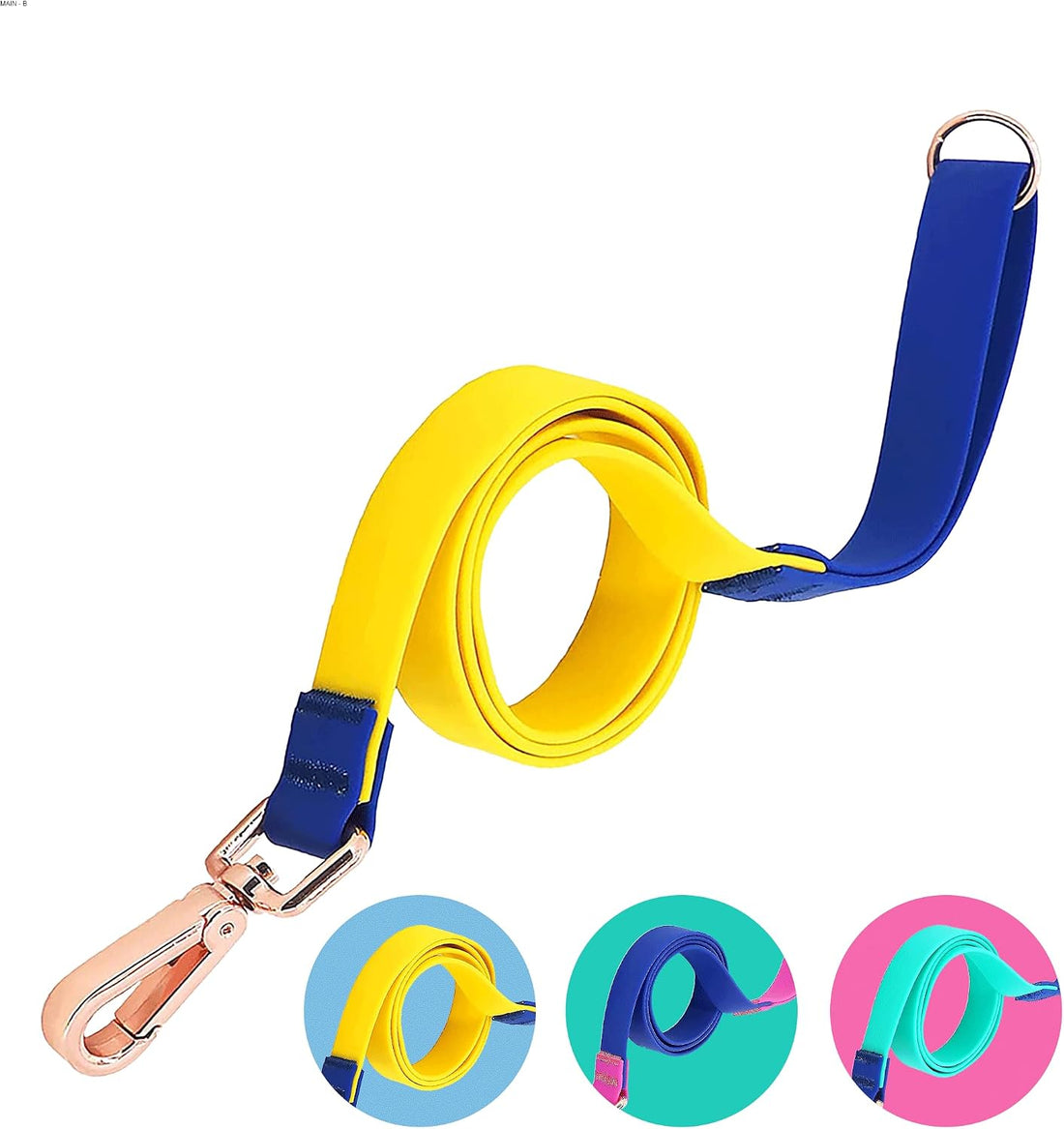 Jelly No Pull No Slip Waterproof Martingale Collar for Dogs, Blue Rose