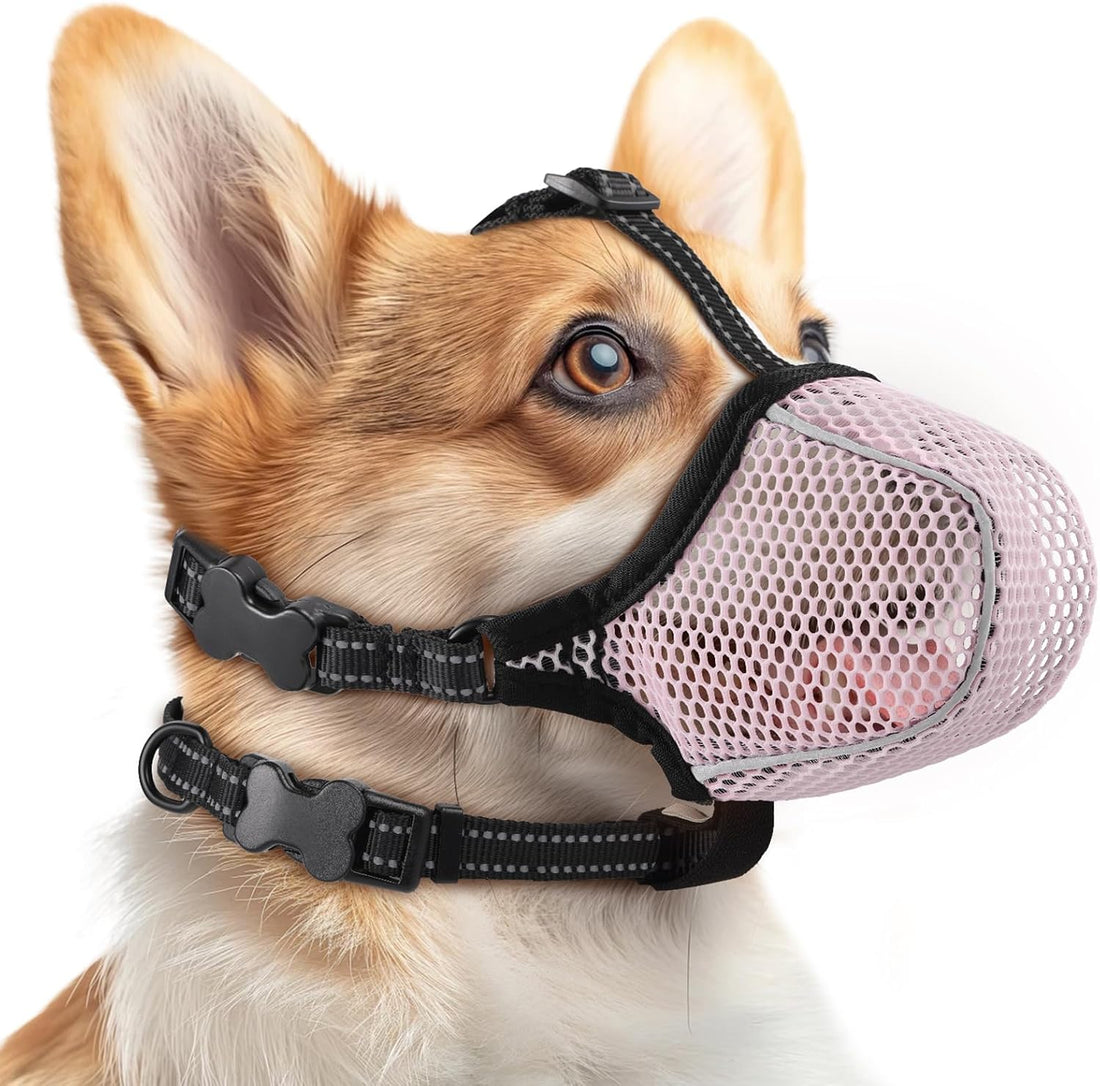 Dog Muzzle,Mesh Soft Muzzle for Small Medium Large Sized Dogs