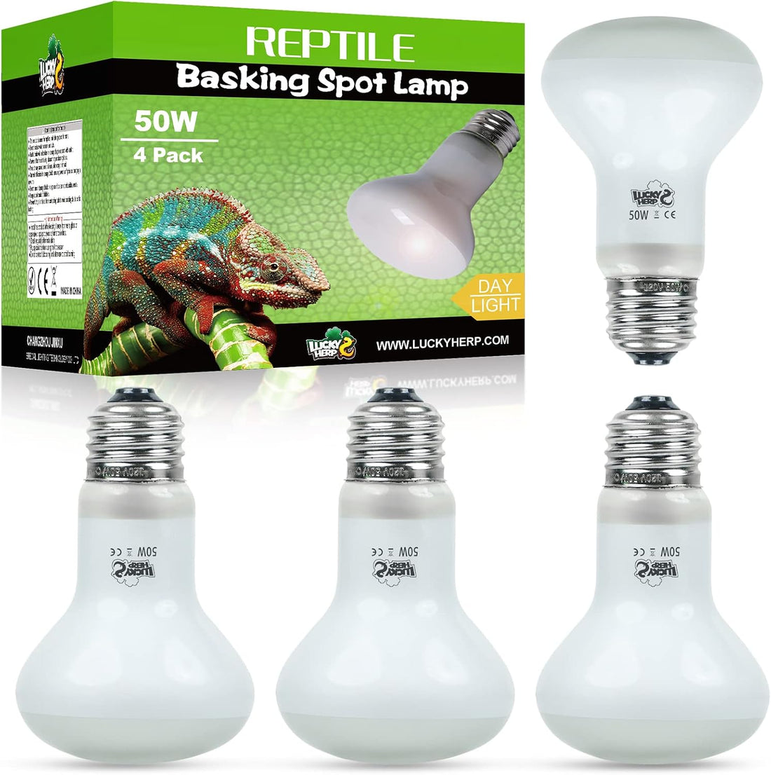 LUCKY HERP 4 Pack 100W Reptile Heat Lamp Bulb