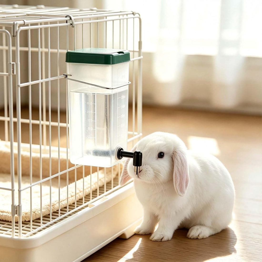 Rabbit Water Bottle, Hanging Small Animal Water Dispenser, 4 Pcs