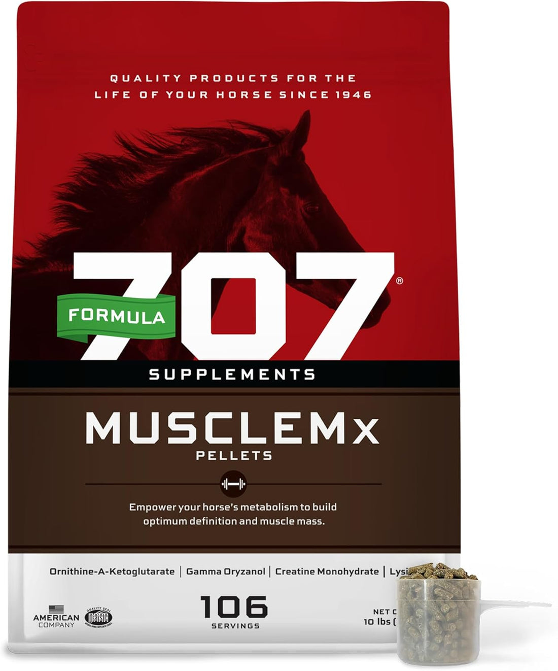 Formula 707 MuscleMx Muscle Supplement for Horses, 3 lb, 32 Servings