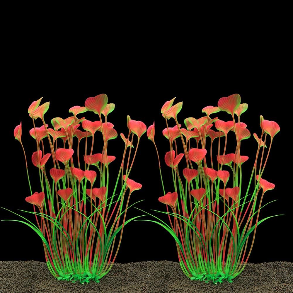 ALEGI Fish Tank Decorations Aquarium Plastic Plants Large