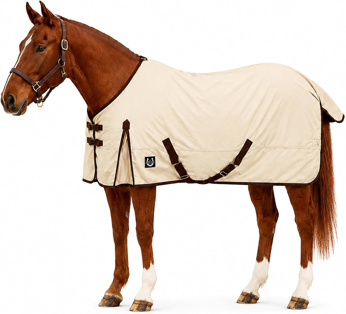 Horse Blanket 600D Ripstop Winter Turnout Blanket, 250 GSM Polyfill