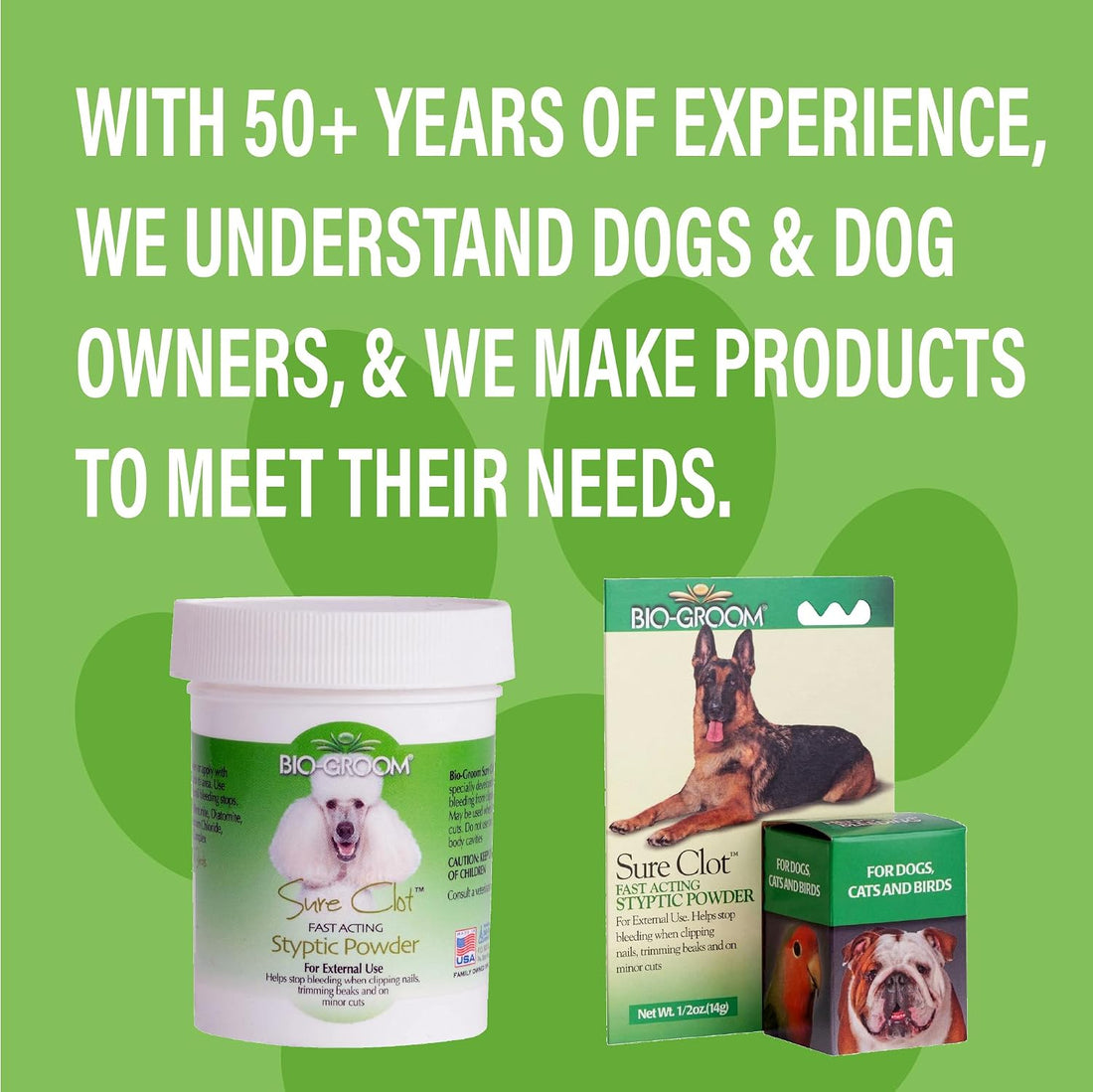 Bio-Groom Sure Clot Styptic Powder for Dogs - Stops Bleeding Nails