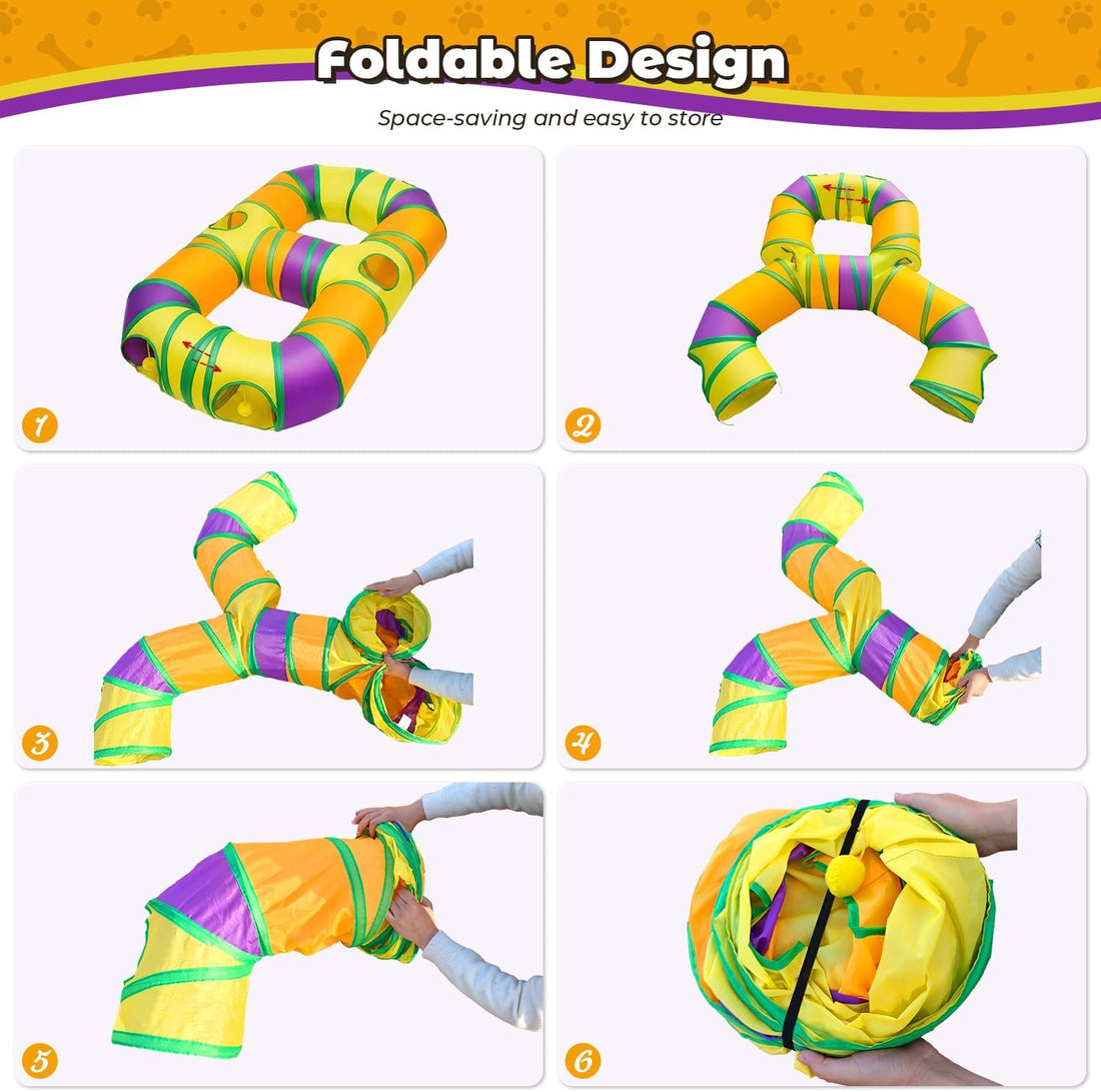 Cat Tunnel for Indoor Cats 8-Shaped