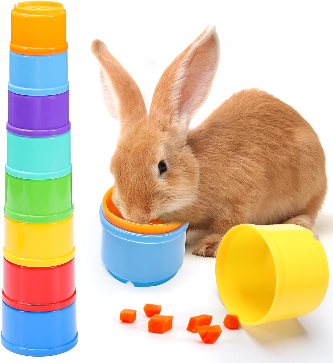 8 Pcs Stacking Cups for Bunny