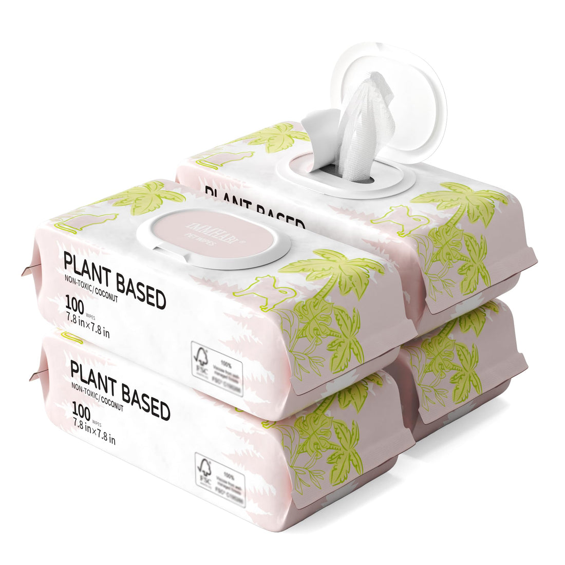 IMMHABI 400 Count Lick-Safe Dog Wipes
