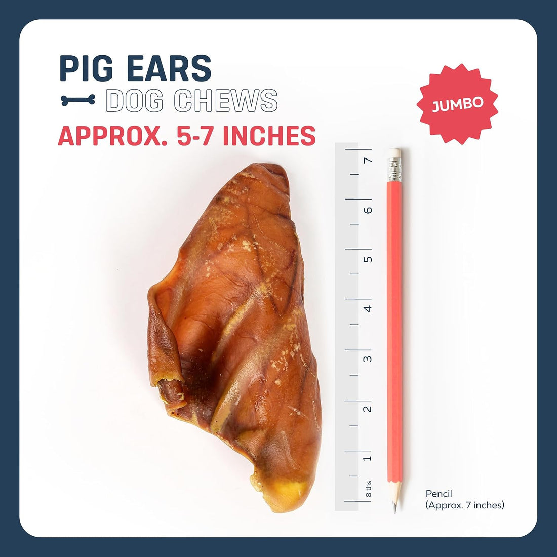 Big Lu – Whole Pig Ears for Dogs, 12 Count
