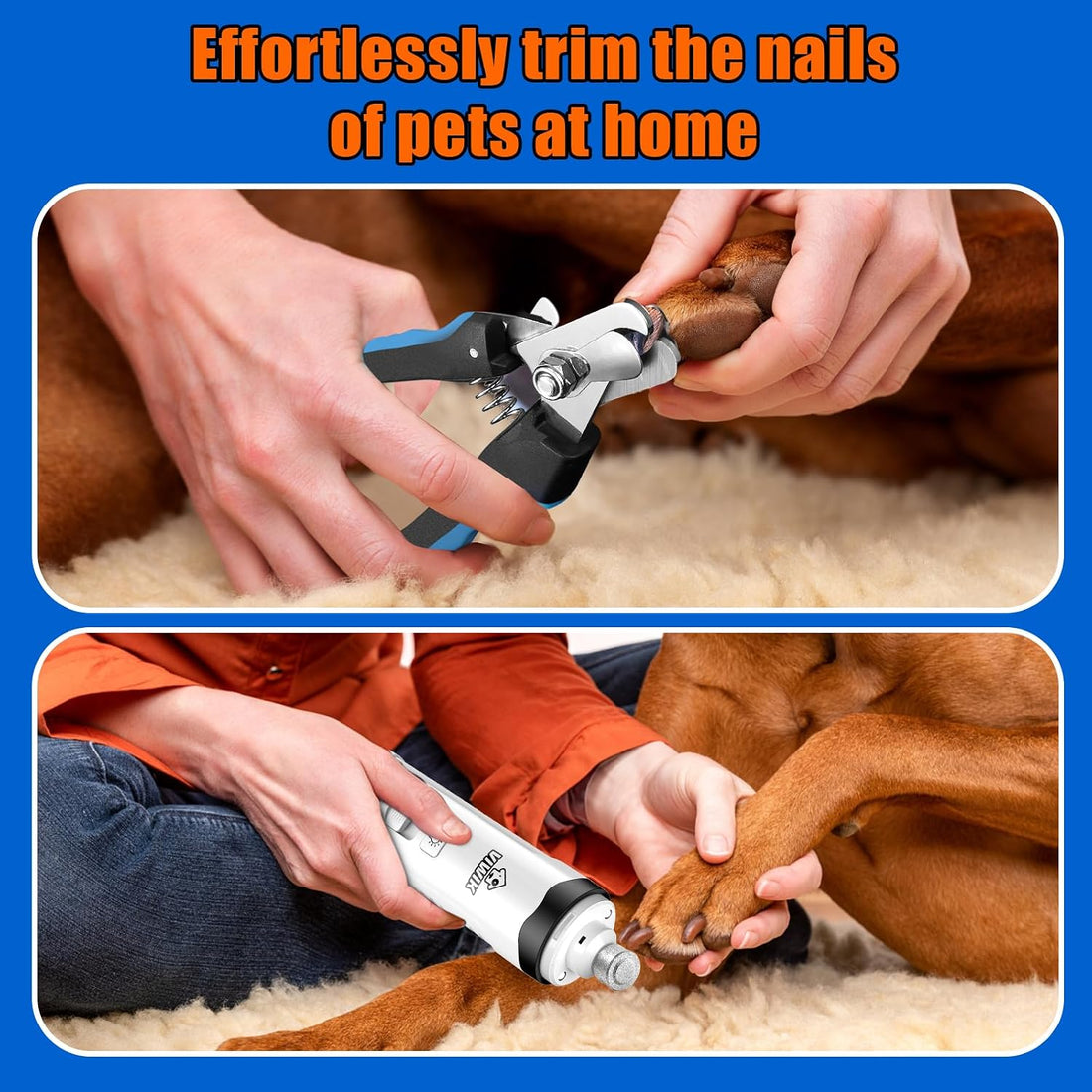 VIWIK Dog Nail Trimmers with Light, Cat Dog Nail Clippers