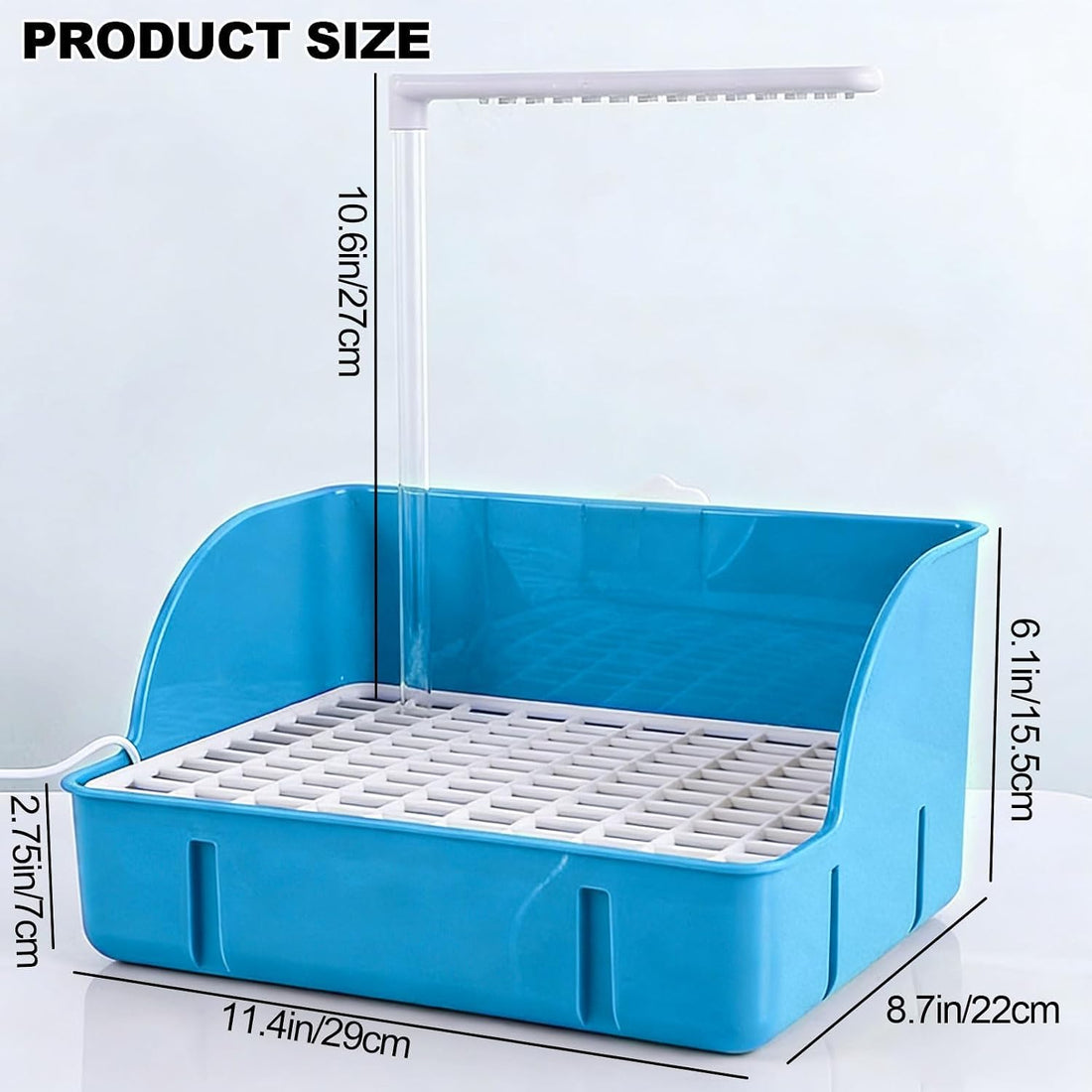 Automatic Parakeet Bird Bath Shower with Pump,Large Bird Bathtub