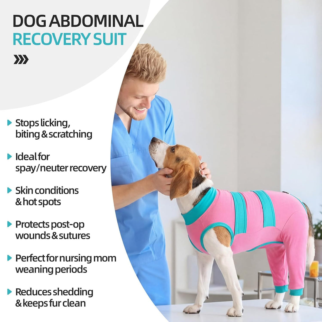 Lelepet Dog Surgery Recovery Suit for Rear Legs