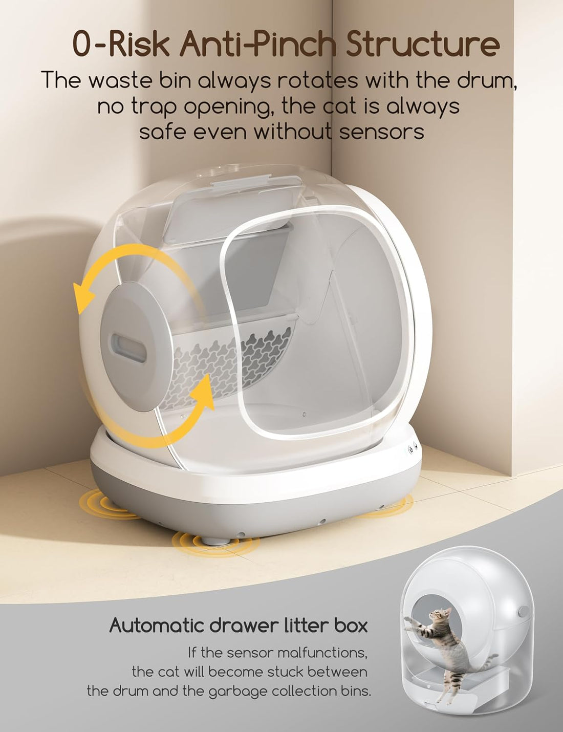 Meowant 75L Extra Large Automatic Litter Box Self Cleaning
