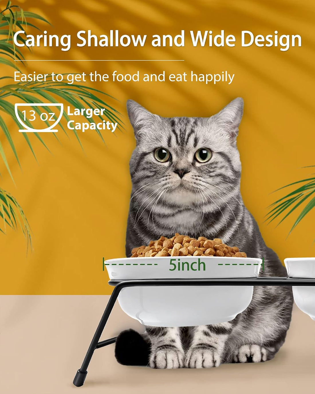 Anti-Vomiting Raised Cat Bowls
