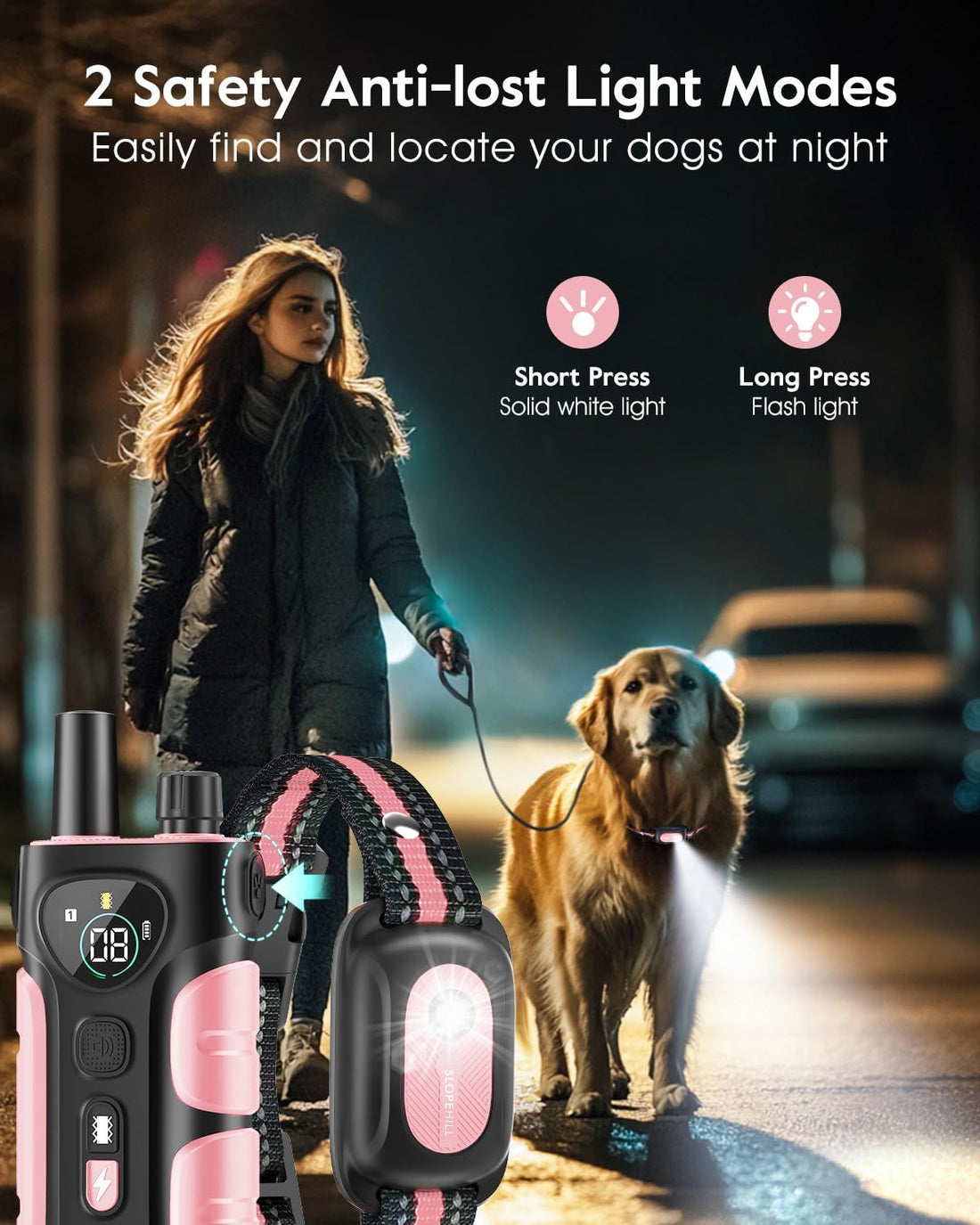 SLOPEHILL Dog Shock Collar,4200FT Dog Training Collar with Remote