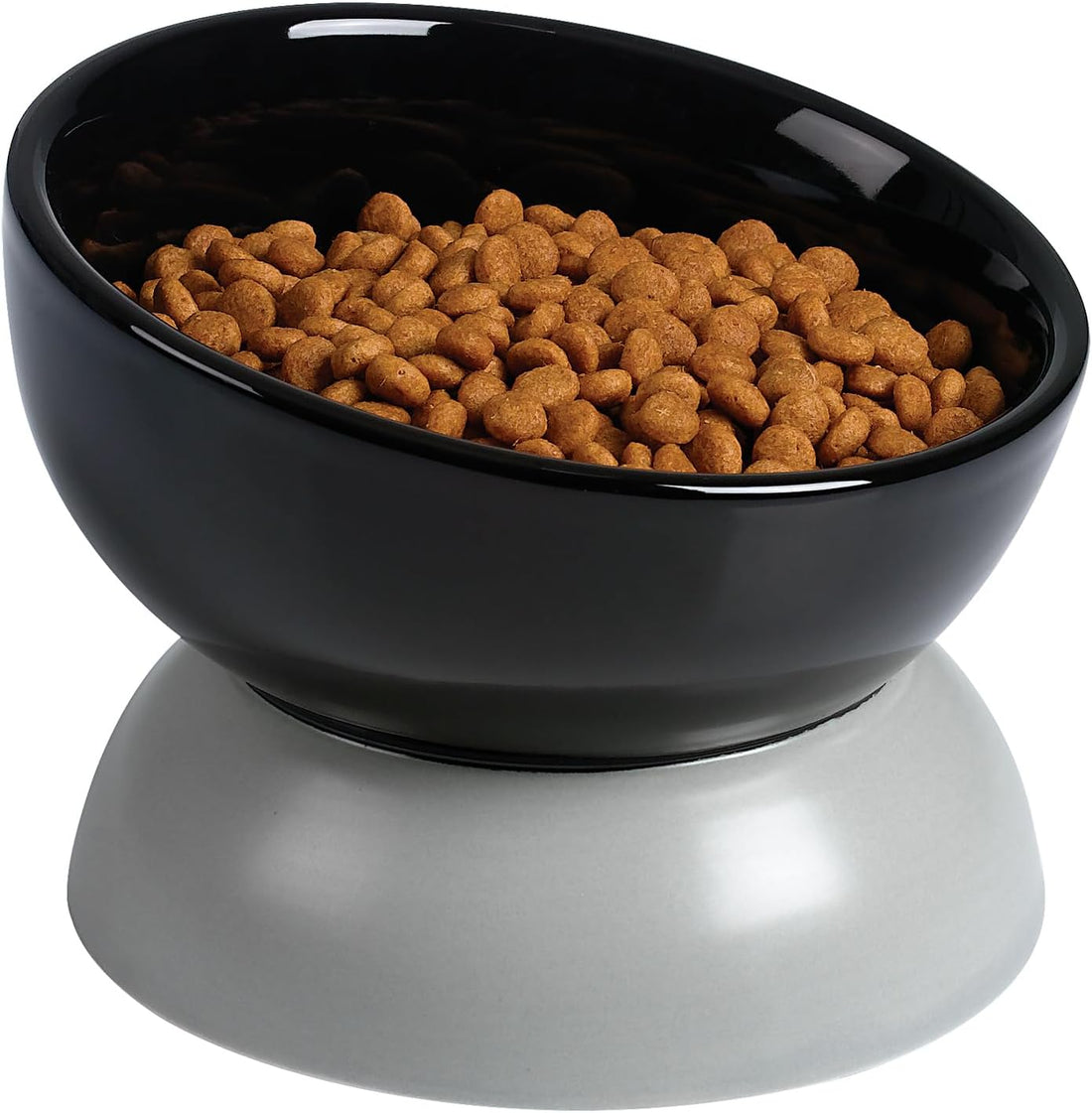 ABRUTY Cat Water Bowl, 16 OZ Ceramic Elevated Cat Bowls