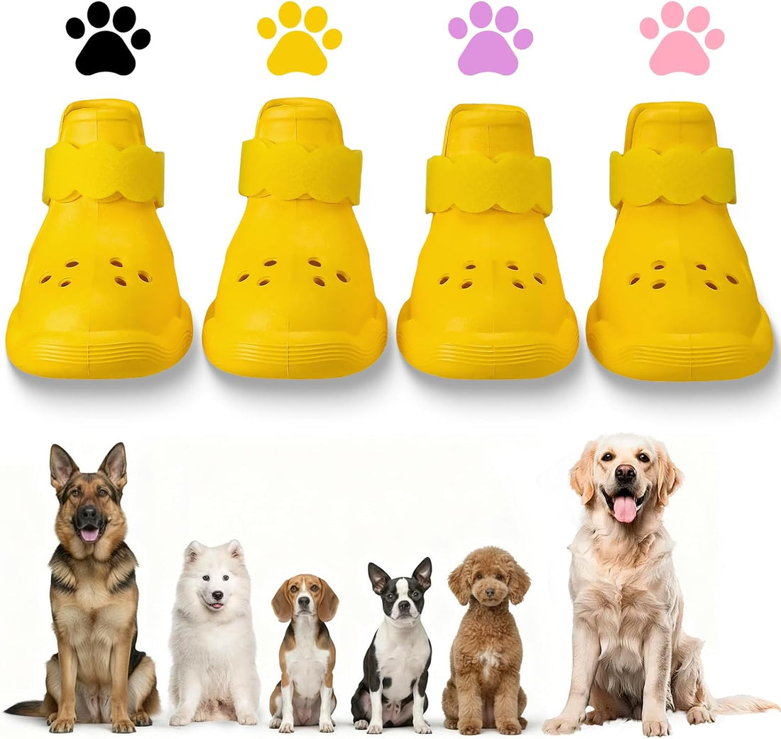 Dog Shoes for Hot Pavement and Snow - Waterproof, Non-Slip