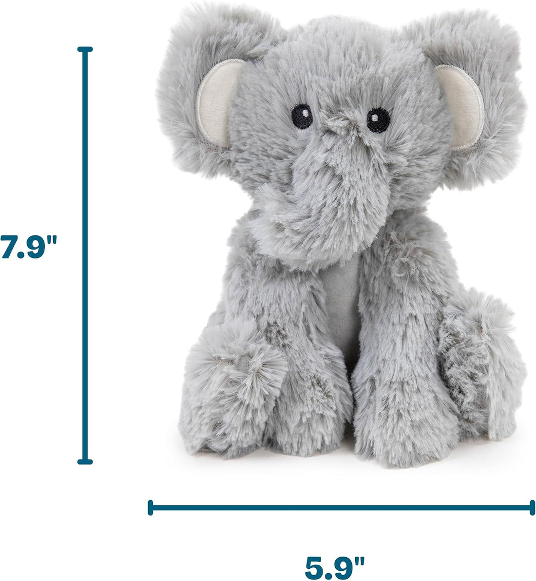 Calming Plush Squeaky Dog Toy, Coconut Scent, Elephant, Small, 8"