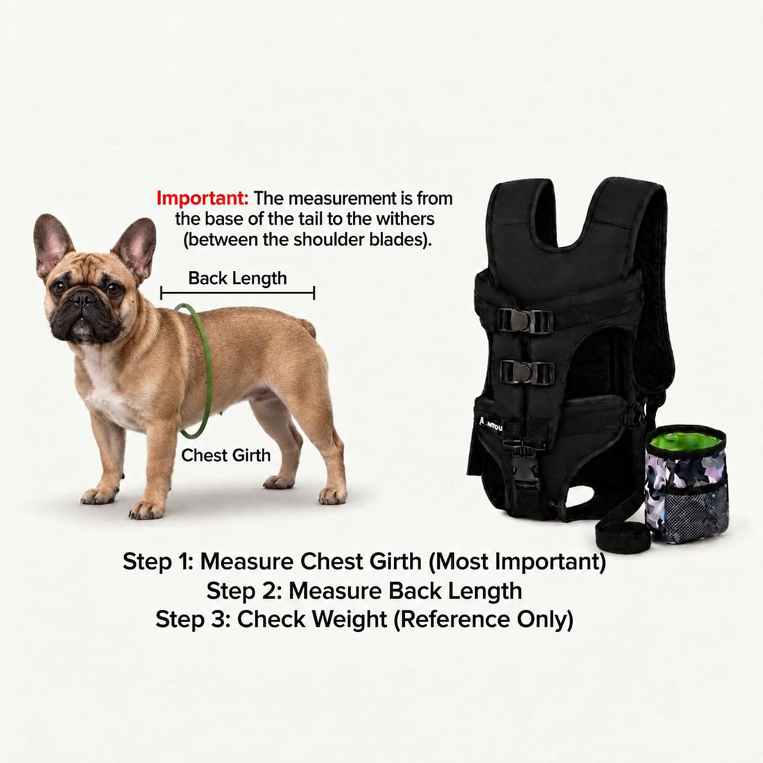 Dog Backpack Carrier for Small Dogs (Medium)