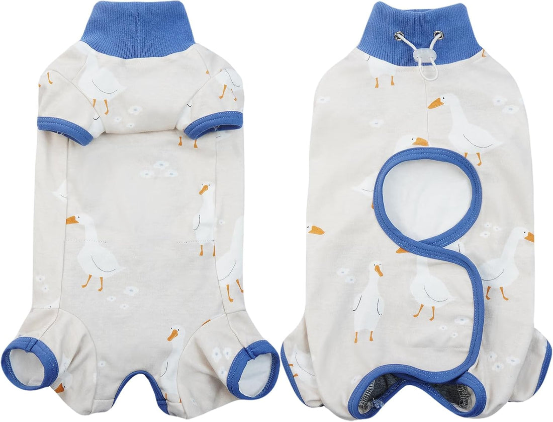 DENTRUN Cat Surgery Recovery Suit Female Male Soft Onesie