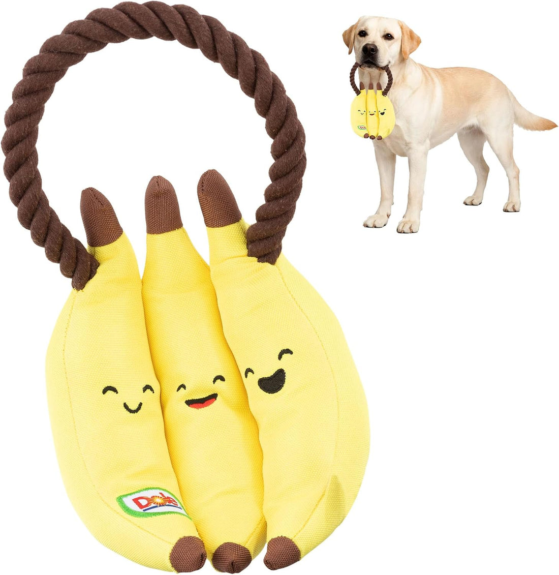 Dog Rope Toy with Squeakers, Broccoli Tug of War Dog Toy