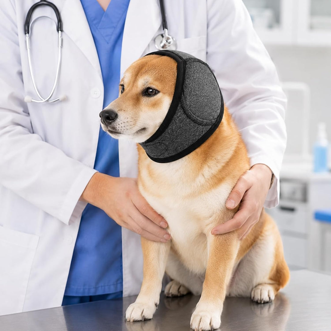 Dog Head Wrap for Noise Protection, Pink: