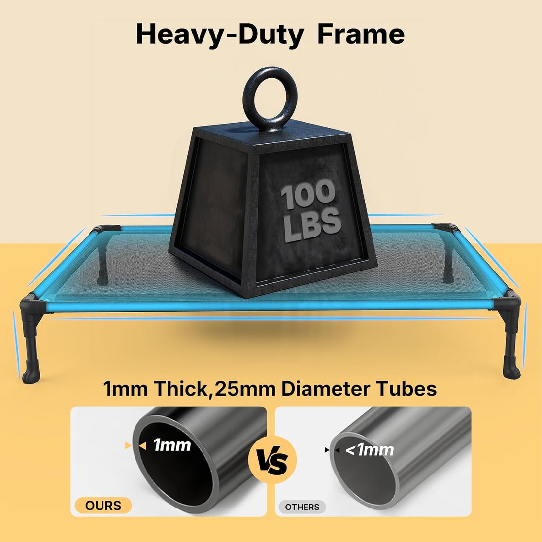 Veehoo Outdoor Elevated Dog Bed Large Sized Dogs