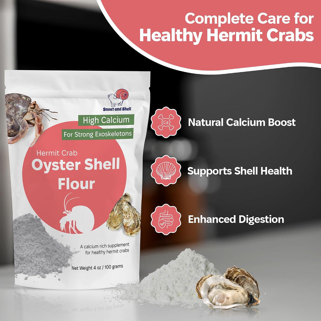 Oyster Shell Supplement for Hermit Crabs