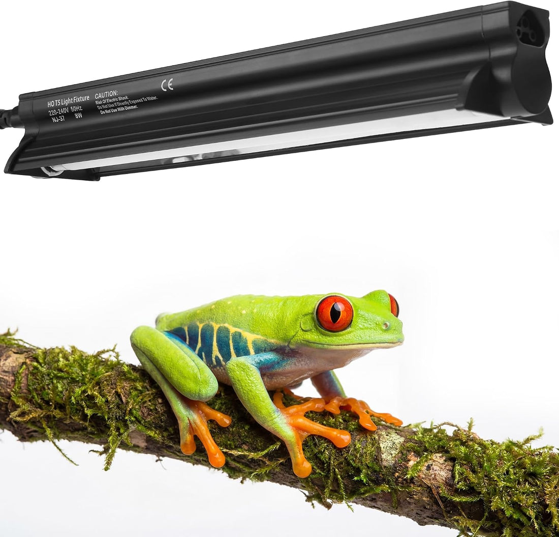 T5 HO UVB Reptile Light Kit, 12.4" Fixture with 8W 5.0 UVB Tube