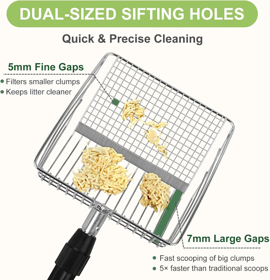 XBX Long Handle Cat Litter Scoop with Holder