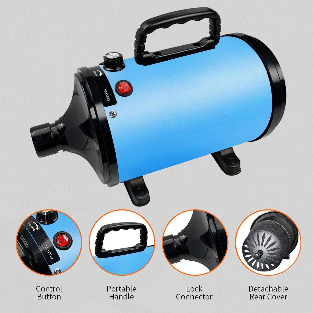 Dog Dryer for Pet Grooming, High-Velocity Force Blow Dryer