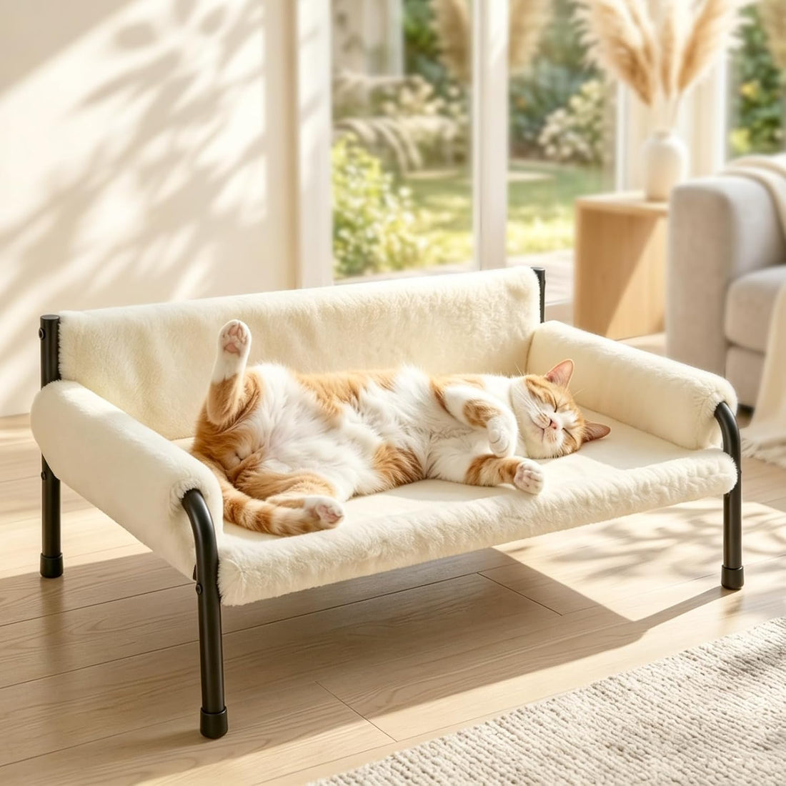 Pawaboo Elevated Cat Couch Bed for Indoor Cats