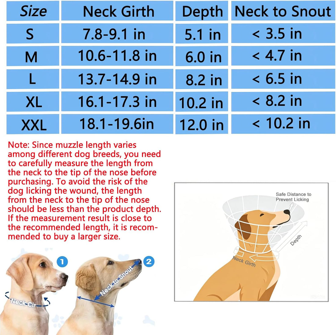 Soft Dog Cone Recovery Collars & Cones After Surgery for XLarge Dogs