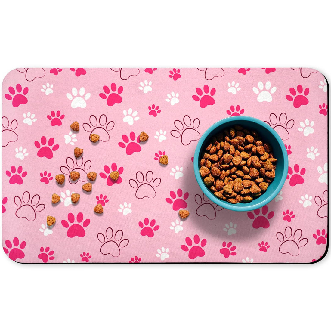 Dog Food Mat, Absorbent Water Bowl Mats Cat Pet Feeding Placemats