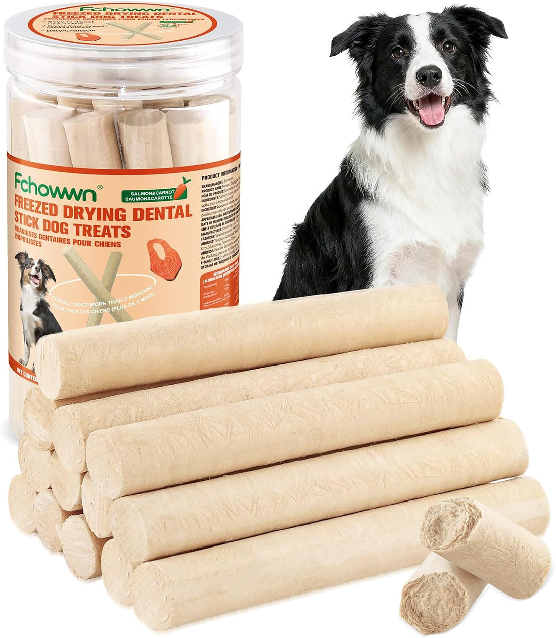 120g/4.23oz Dehydrated Salmon Sticks for Dogs,High-Protein Treats