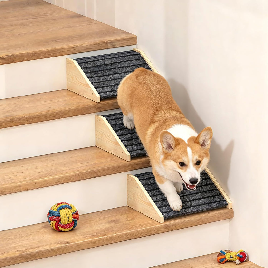 TIMHAKA 2 Pack Dog Ramp for Stairs