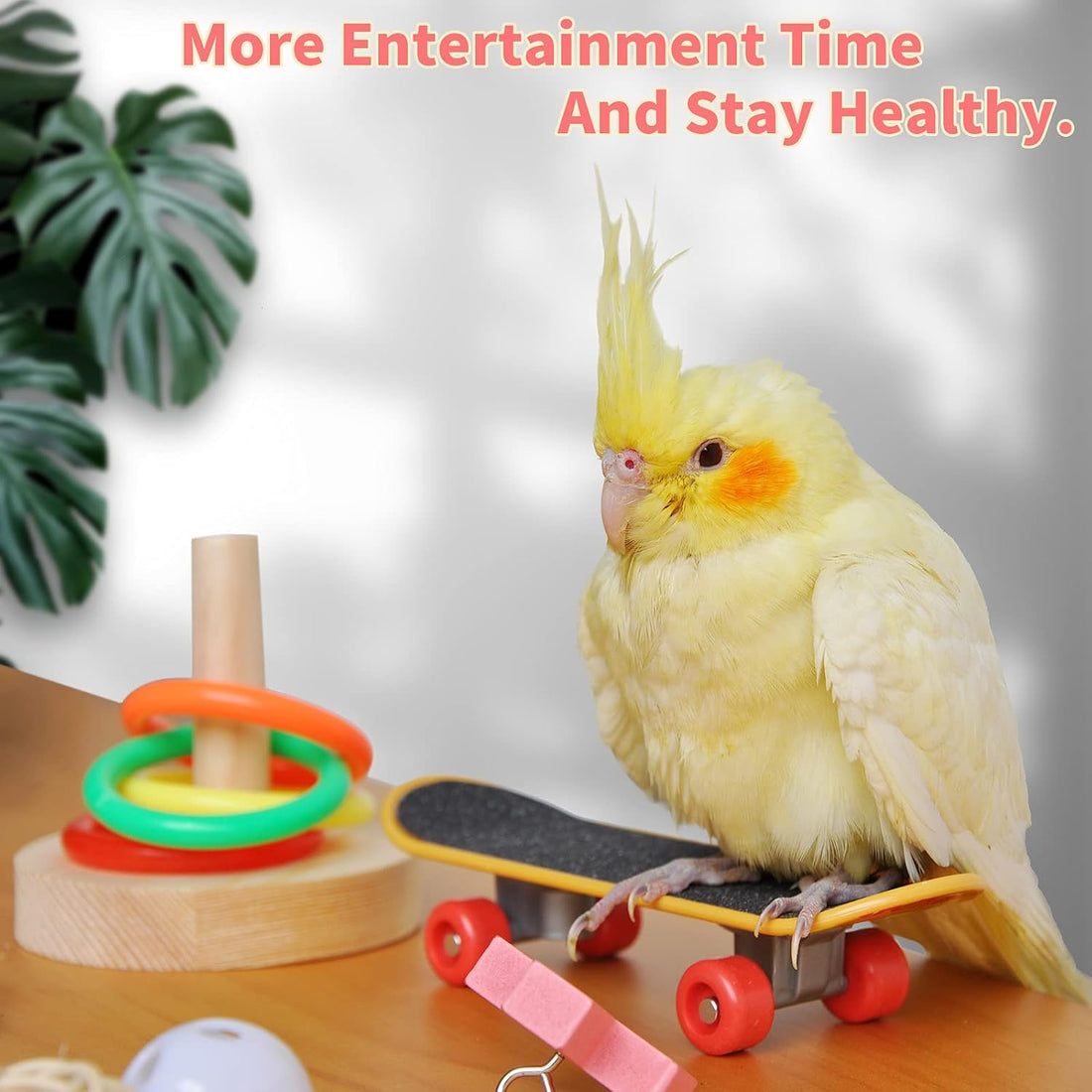 Bird Toys,Parrot Training Toys for Lovebird,Five-Types Parakeet Toys