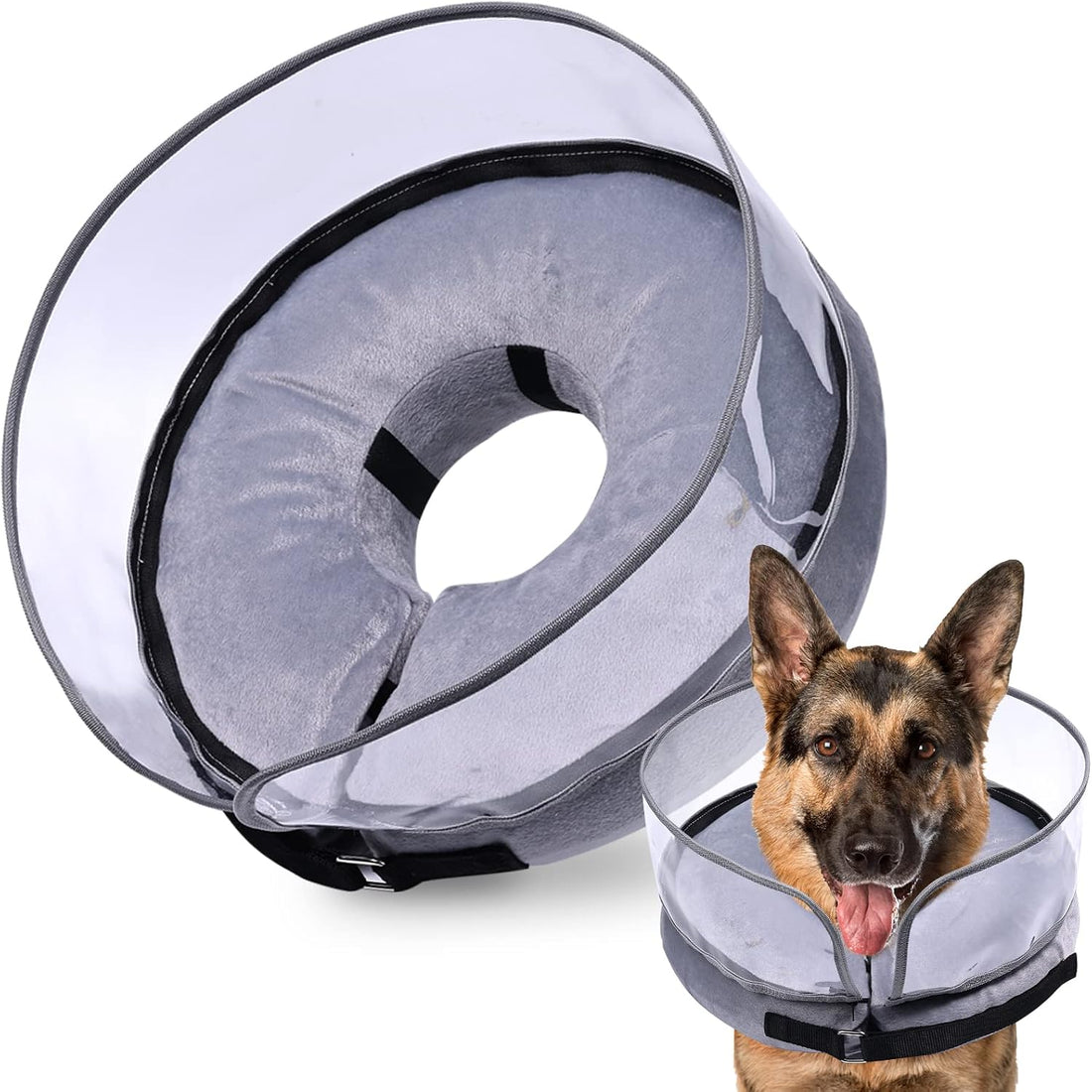 BARKLESS Inflatable Dog Cone for Large Dog to Stop Licking with Soft
