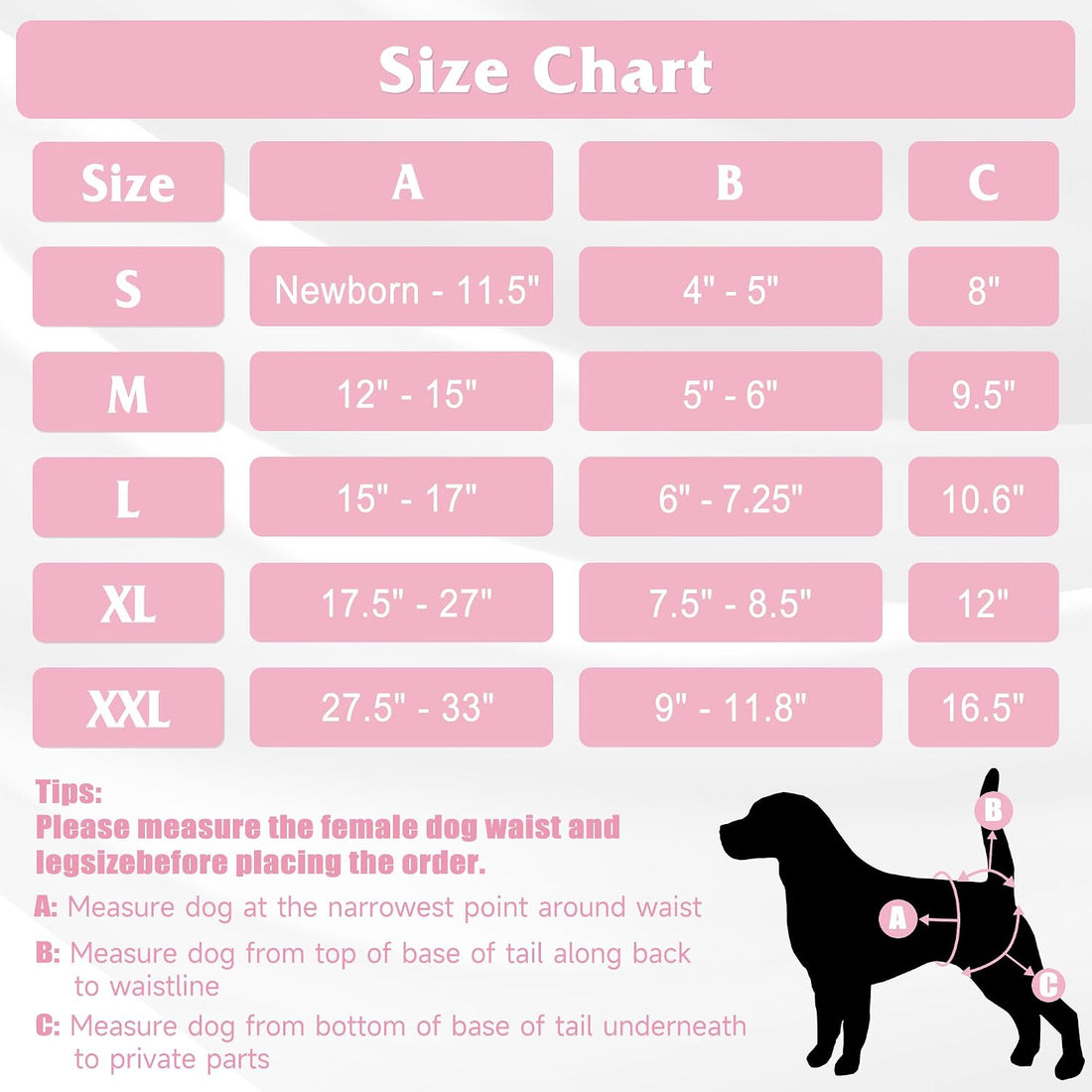 Dog Diapers Female 5pcs,Reusable Dog Doggie Puppy Doggy Diapers Female
