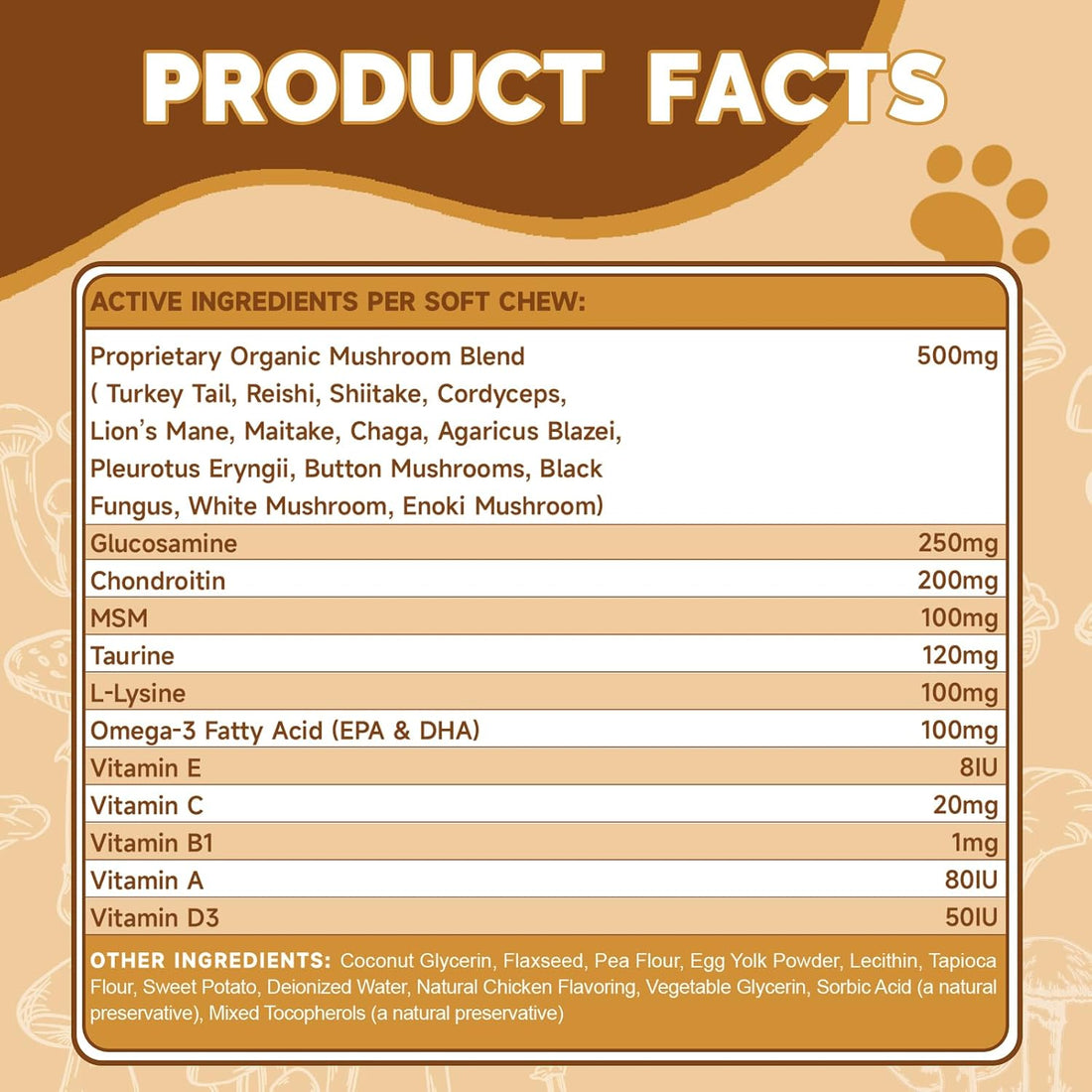 Mushrooms for Dogs - Turkey Tail Mushroom for Dogs - Gut, Skin, Joint